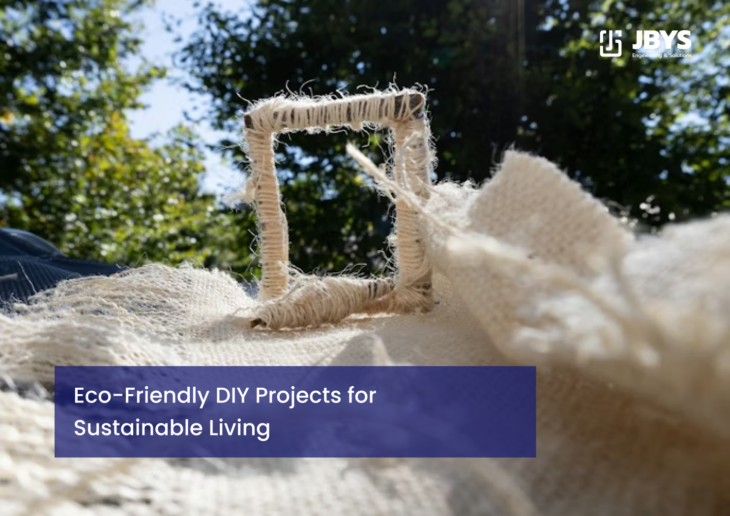 Handmade frame resting on woven fabric outdoors