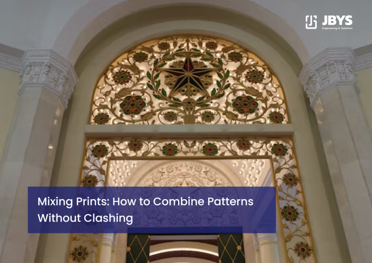 Ornate arched window with intricate patterns