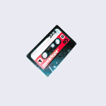 Cassette tape with a custom printed label