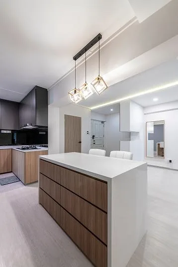 HDB interior design project – kitchen island pendant lights